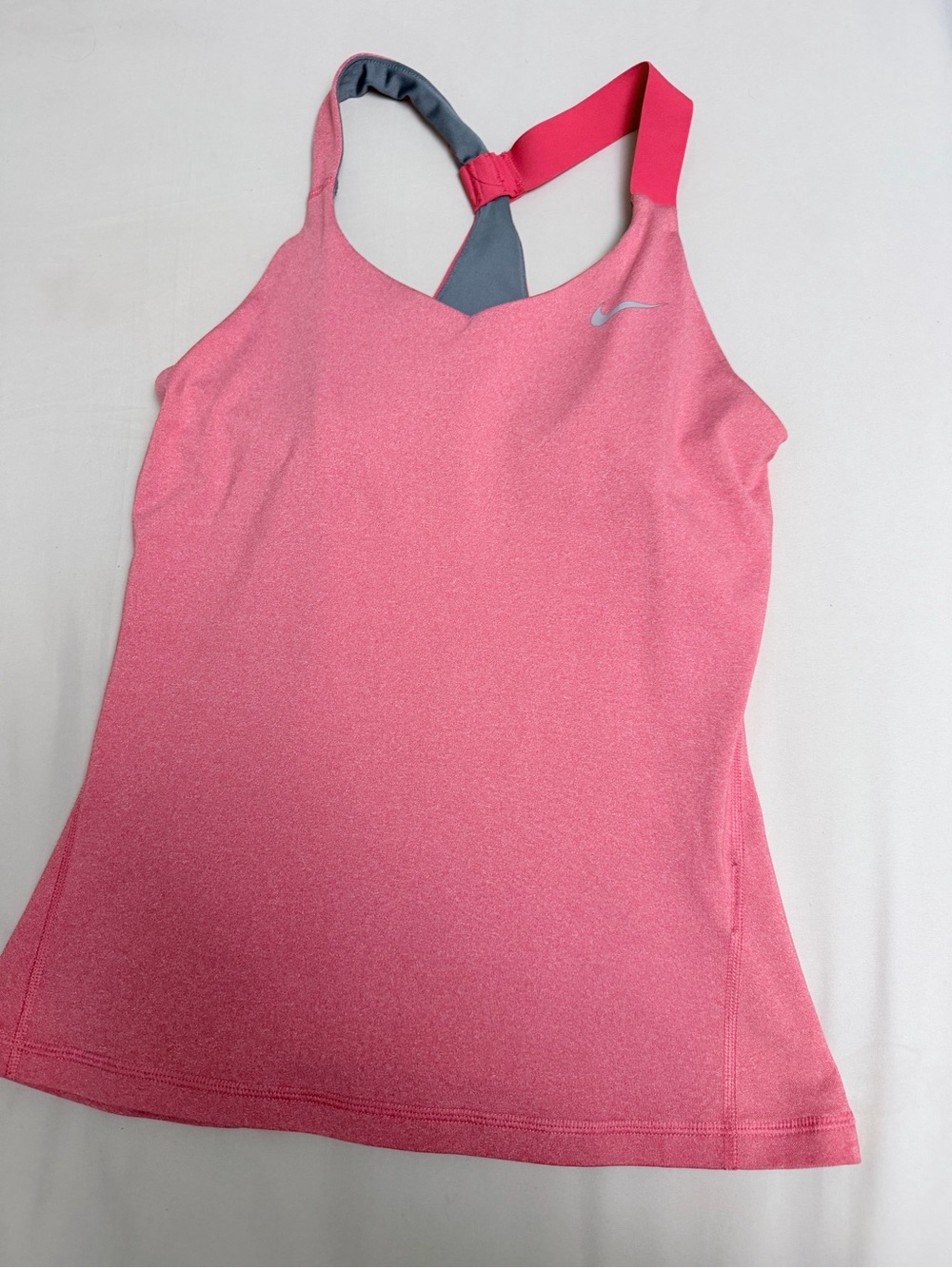 Nike Pink Racerback Sports Tank with Contrast Strap